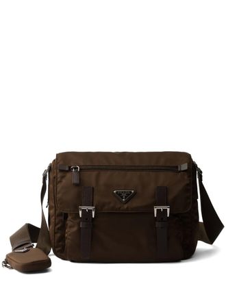 Prada logo-detail cross body bag - Brown