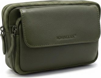 Rowallan Womens Leather & Suede Handbag Khaki Green - Stylish Shoulder Bag with Multiple Pockets, Lightweight Tote for Work, Travel & Everyday Use