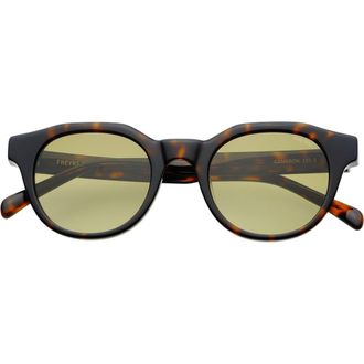 Freyrs Eyewear Cameron Round Sunglasses in Tortoise /Gradient Green at Nordstrom