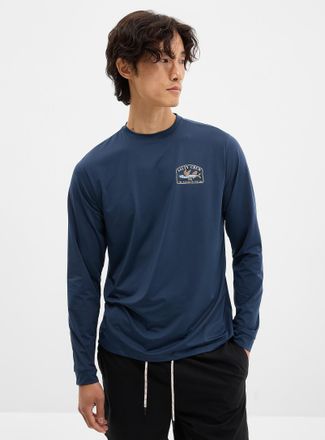 Salty Crew Mens Flying fish long-sleeve rashguard Tee Shirt
