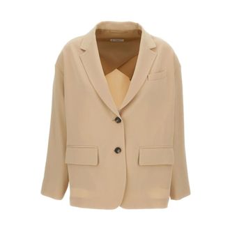 Alberto Biani Blazers, female, Beige, Size: XS Cady Single-breasted Jacket