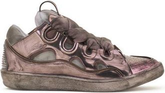 Lanvin Curb Sneakers In Metallic Technical Fabric in Light Pink at Nordstrom, Size 38