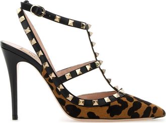 Valentino Garavani Printed Calf Hair Rockstud Pumps