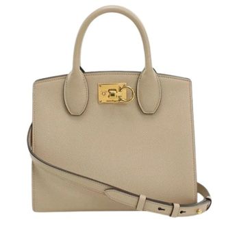 Ferragamo Pre-owned Handbag - Dames - Pre-owned - Beige - Maat: ONE Size Leer