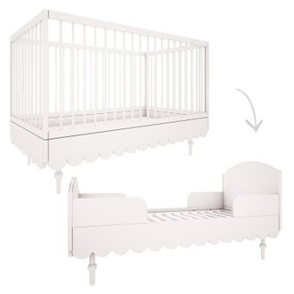 OEM Lit &Eacute;volutif 70x140 Wood Luck Babushka Blanc