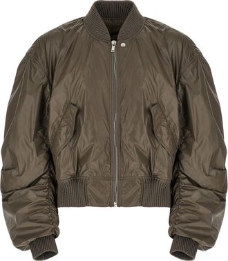 Rick Owens Grey Solid Bomber Jacket