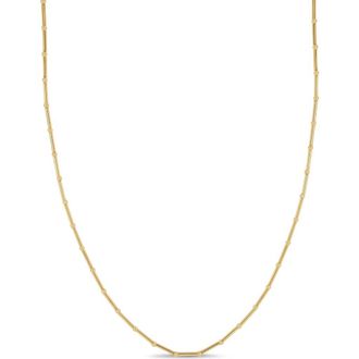 Bony Levy 14K Gold Beaded Chain Necklace in 14K Yellow Gold at Nordstrom, Size 18