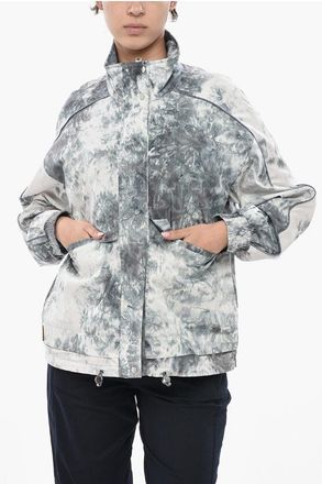 Woolrich Cotton Blend Jacket HAZLE with Tie-Dye Effect size Xxl