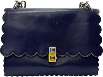 Fendi Pre-owned Handbags, female, Blue, Size: ONE SIZE Pre-owned Leather shoulder-bags