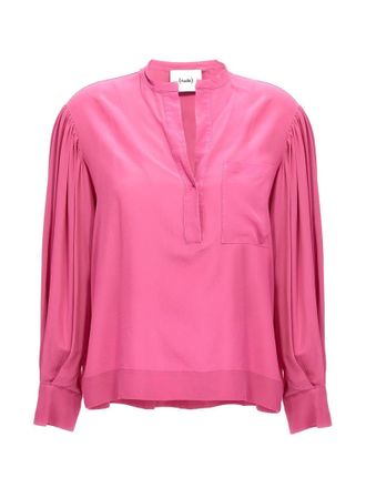 Nude Silk Womens Blouse