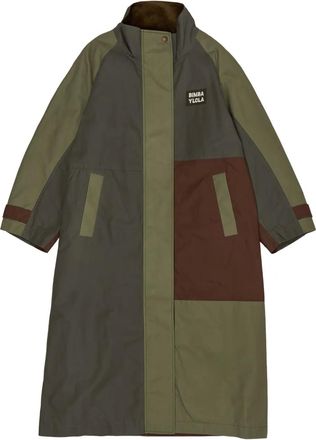 Bimba & Lola embroidered-logo coat - women - Cotton/Polyester/Cotton - XS/S - Green