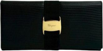 Ferragamo Pre-owned Wallets, female, Black, Size: ONE SIZE Pre-owned Long wallet (bi-fold)