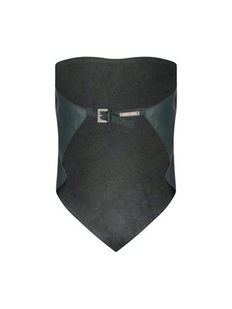 Paloma Wool Womens Top Green Leather