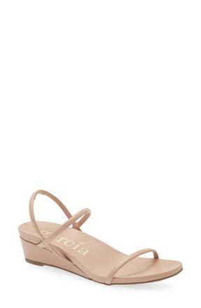 Pedro Garcia Wikta Slingback Wedge Sandal in Buff Caprine at Nordstrom, Size 6.5Us