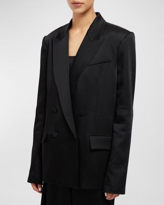 SIMKHAI Norah Double-Breasted Blazer