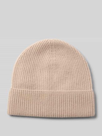 Christian Berg Mütze aus reinem Kaschmir in Strick-Optik in Beige, Größe 1