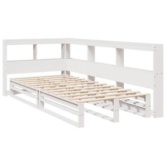 Berkfield Home Decorative Bookcase Bed without Mattress White 90x200cm Solid Woo | Size: 90x200 cm