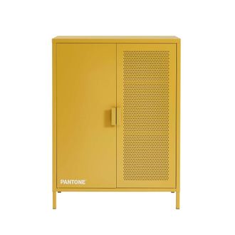 Pantone Aparador de metal amarillo mostaza h100cm