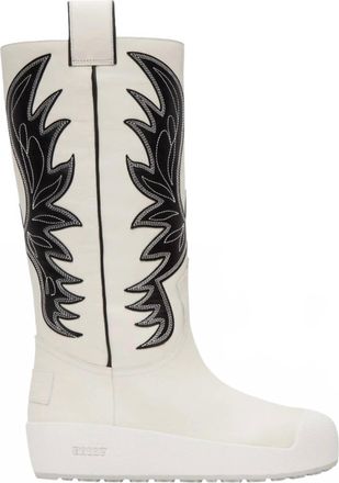 Bally Womens Chambery Leather Knee-High Boot In White