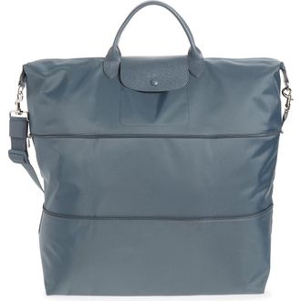 Longchamp Le Pliage One S Canvas Travel Bag Expandable in Anthracite at Nordstrom