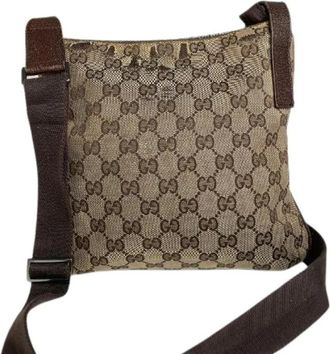 Gucci Pre-owned Vintage Cross Body Bag - Dames - Vintage Schoudertas - Bruin - ONE Size - Leer - Vintage