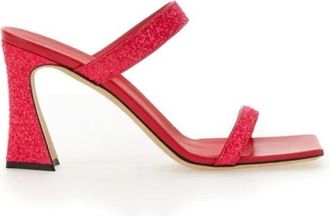 Giuseppe Zanotti Heeled Mules - Dames - Muiltjes - Rood - 36 EU - Katoen - Schoenen