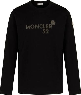 Moncler T-shirt a maniche corte con placca logo - Nero