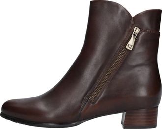 Everybody By B.Z Moda Barocoria Enkellaarsjes - Dames - Laarzen met Hak - Bruin - 42 EU - Leer - Schoenen