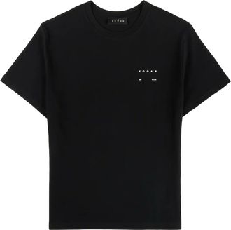 Hogan Minimalist Black T-Shirt With Calfskin Blend