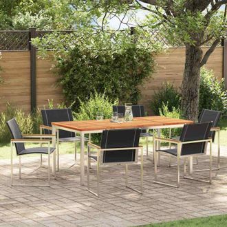 vidaXL Conjunto De Comedor De Jard&iacute;n 7 Pcs Vidaxl