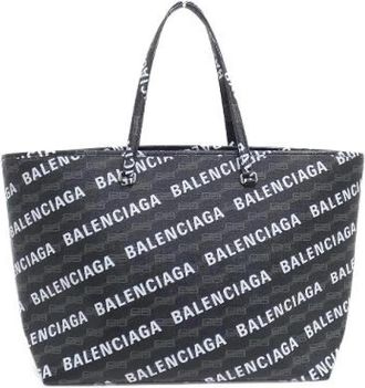 Balenciaga Pre-owned Tote Bags, male, Black, Size: ONE SIZE Pre-owned Canvas balenciaga-bags