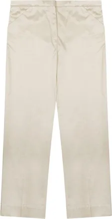 Toteme Cropped Straight Pants With Tailored Fit And Minimalist Design