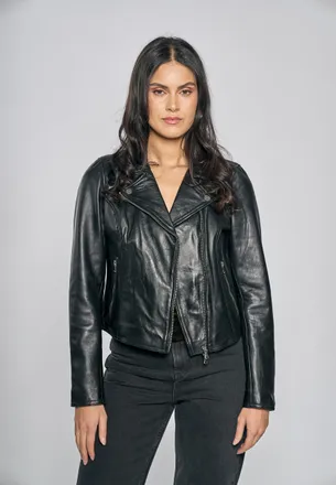 Freaky Nation Lederjacke FREAKY NATION Bali-FN SC, Damen, Gr. XXL, schwarz, Oberstoff: 100% Leder; Futter: 100% Baumwolle, Jacken Lederjacke