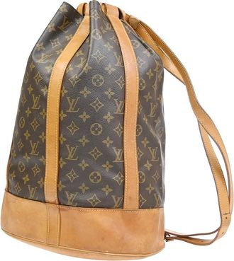 Louis Vuitton Randonnee Monogram Canvas Brown Canvas Backpack Bag (Pre-Owned)