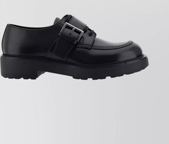 Prada lace-up block heel round toe shoes