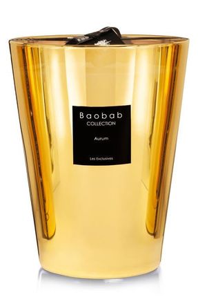 Baobab Les Exclusives Aurum Gold Candle in Shiny Gold at Nordstrom
