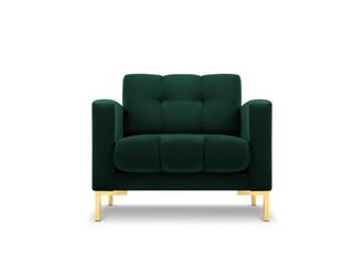 MICADONI Sill&oacute;n de terciopelo verde botella