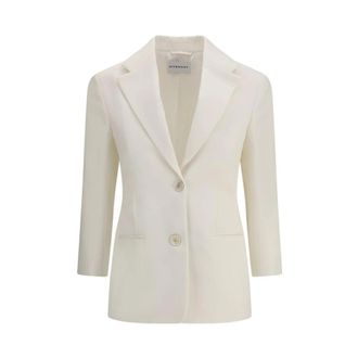 Givenchy Blazers, female, White, M, Wool Blazer with Notched Lapel