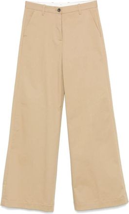 Nine In The Morning Beige Wijde Broek met Zakken - Dames - Wijde Broeken - Beige - W29 - Broeken