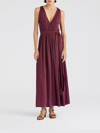 Momoni Abito midi svasato Momoni in misto viscosa e lurex con scollo a V