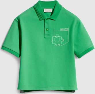 Gucci Kids - Cotton Piquet Polo Shirt, Size 10 years, Green