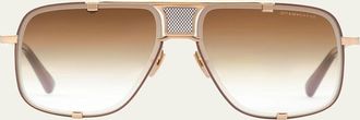 Dita Eyewear Mens Mach Five Metal-Acetate Aviator Sunglasses