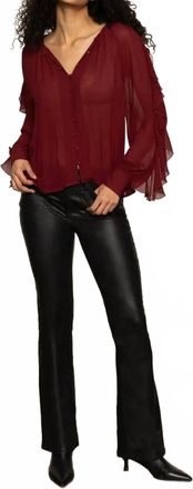 Sanctuary Harmony Long Sleeves Blouse In Crimson