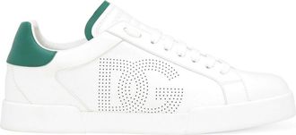 Dolce & Gabbana Portofino leather sneakers - men - Rubber/Lamb Skin/Goat Skin/Calf Leather/Rubber/Polyester - 43.5 - White