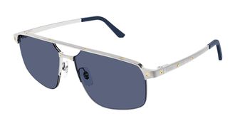 Cartier Santos de Cartier Blue Navigator Mens Sunglasses CT0385S 004 60