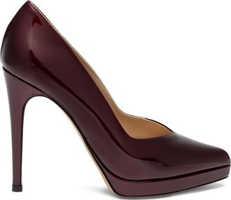 Casadei 100 mm Samurai Michelle pumps met plateauzool en puntige neus - Rood