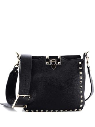 Valentino Garavani Rockstud Flip Lock Messenger Bag Leather Mini crossbody bag - Nero