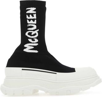 Alexander McQueen Alexander Mcqueen Black Stretch Nylon Tread Slick Sneakers