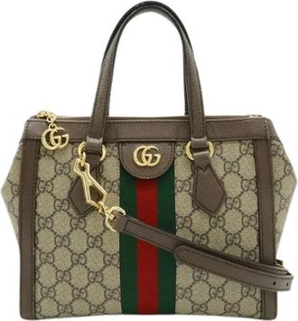 Gucci Pre-owned Handbags, female, Multicolor, Size: ONE SIZE Pre-owned Canvas Handbag