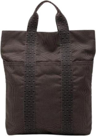 Herm&egrave;s Pre-owned Herline Cabas Tote Bag - Dames - Vintage Shopper - Grijs - ONE Size - Vintage